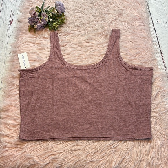 NWT Outdoor Voices All Day Crop Tank in Deep Taupe sz XXXL - Picture 2 of 8